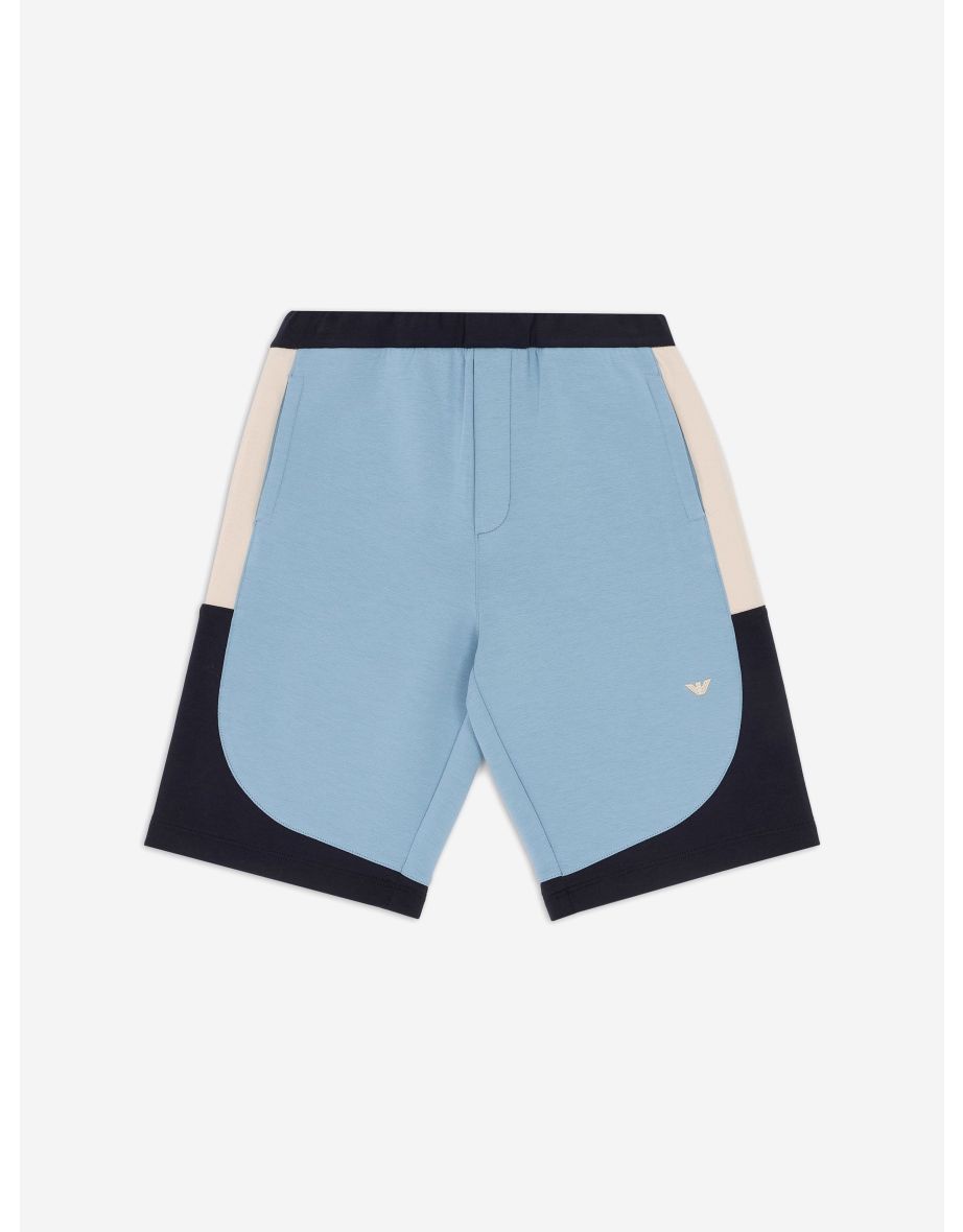 Emporio Armani Boys Colourblock Shorts in Blue