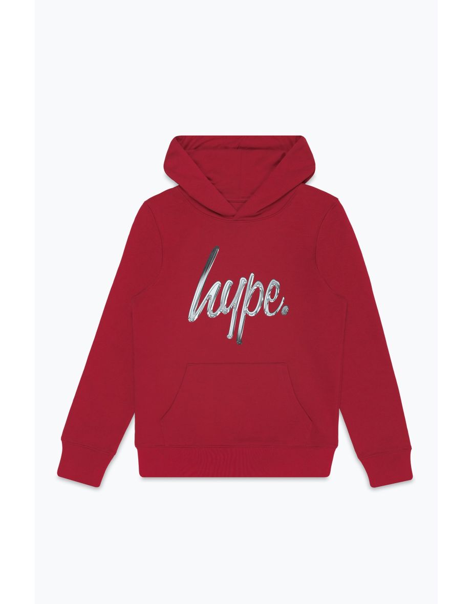 Hype burgundy outlet hoodie