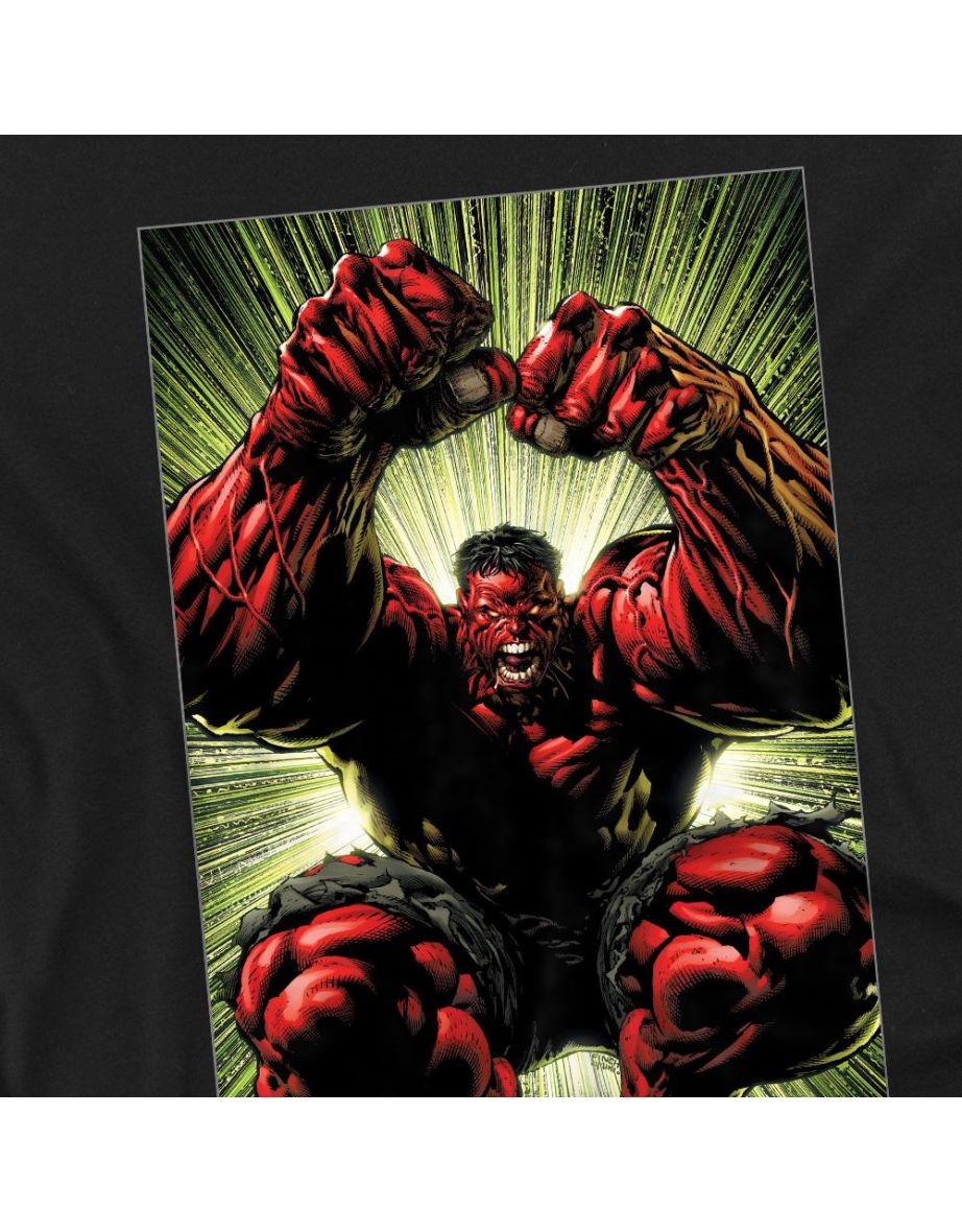 Marvel Adult Red Hulk Attack T-Shirt - Black - 2