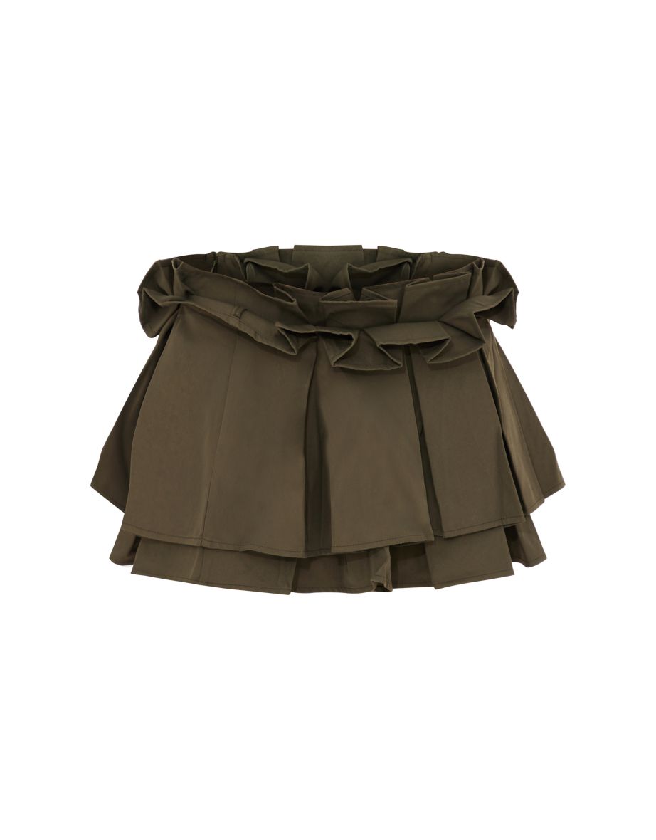 Green A-Line Mini Skirt - 4