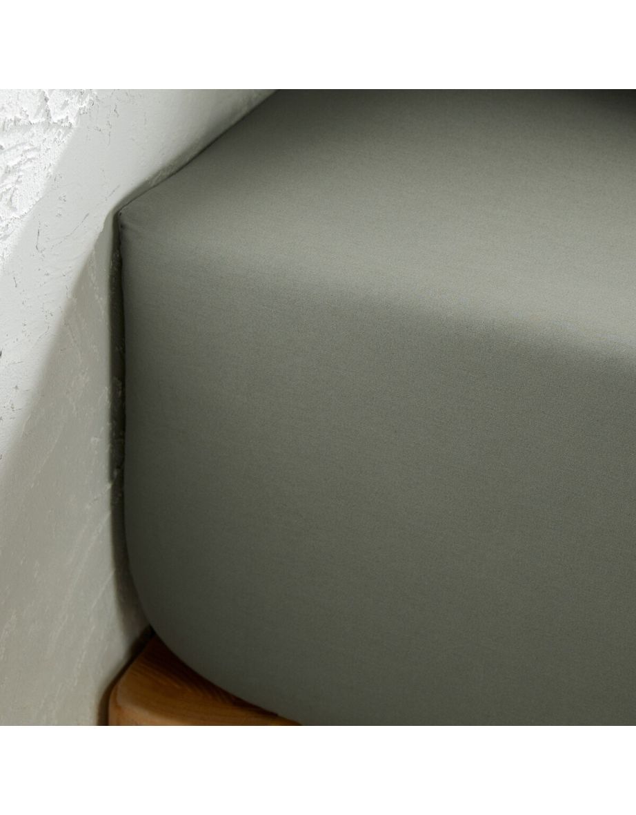 BÃ©rÃ©nice Cotton Satin 30cm 300 Thread Count Fitted Sheet - 1