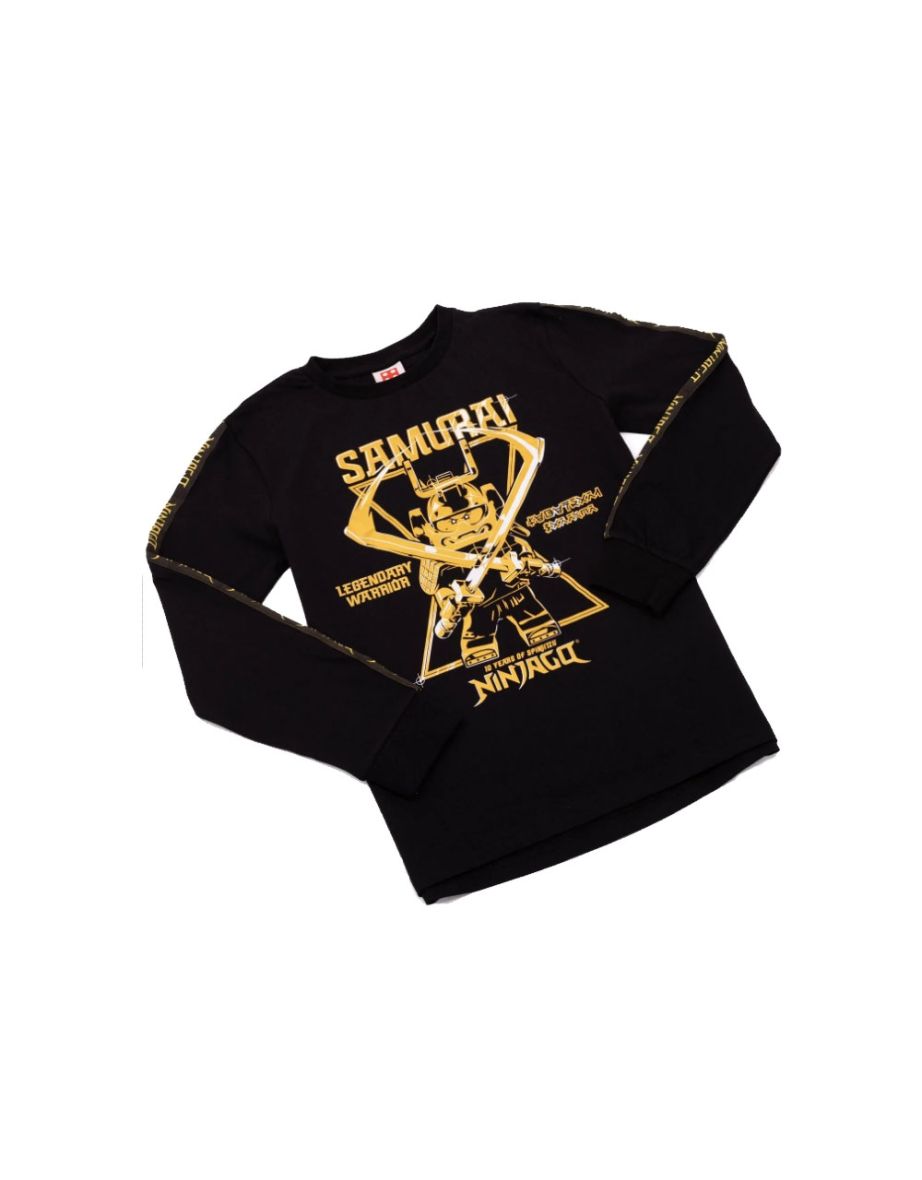 Lego Ninjago Boys Samurai Long-Sleeved T-Shirt - Black/Gold - 1