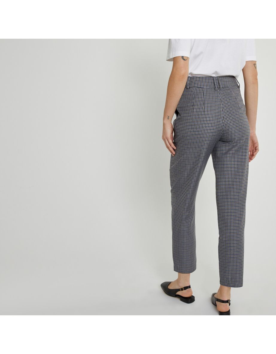 Checked Cigarette Trousers, Length 28.5" - 7