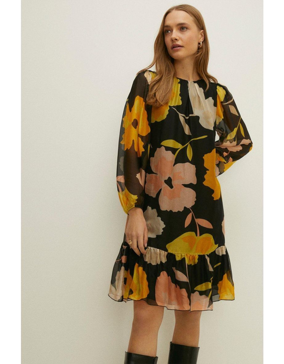 Oasis floral skater shirt dress discount