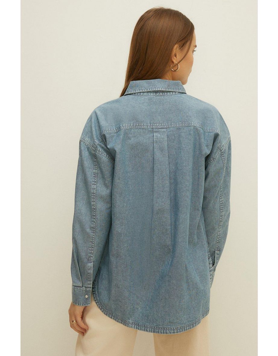 Relaxed Chambray Shirt - 2