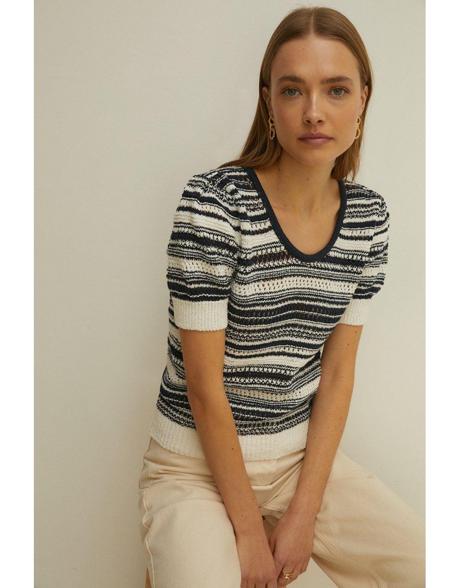 Textured Stripe Top