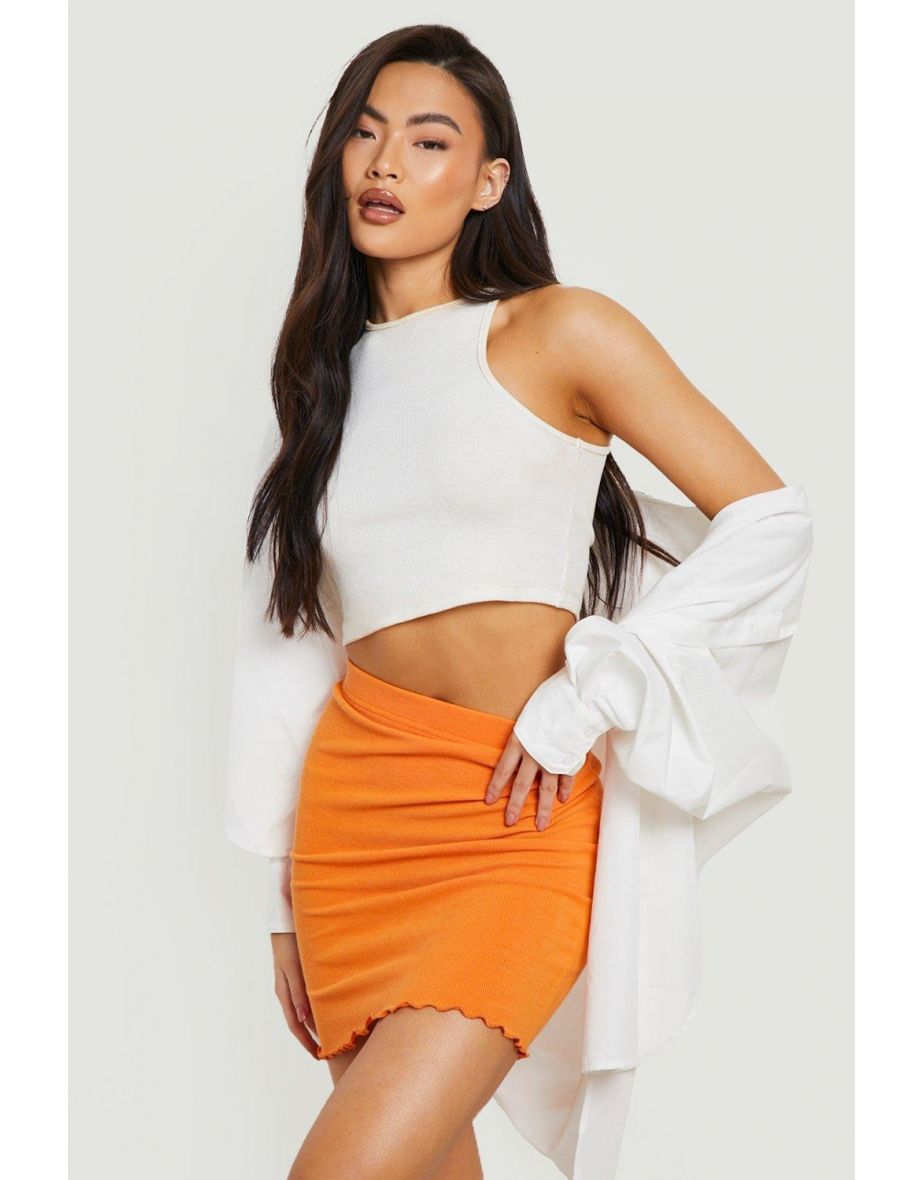 Orange skirt cheap boohoo