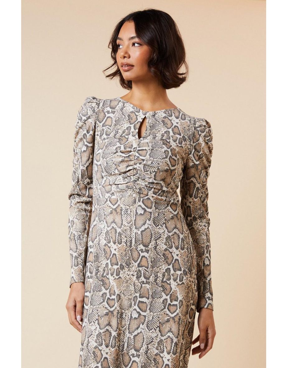 Snake Keyhole Midi Dress - 3