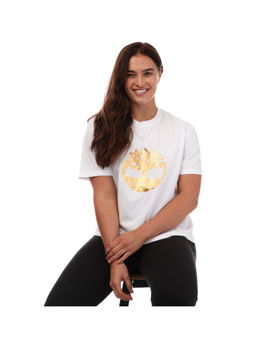 Women's Timberland Gold Pack T-Shirt in White - 3