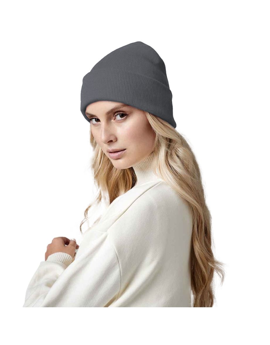 Beechfield Original Cuffed Organic Cotton Beanie - Graphite Grey - 1