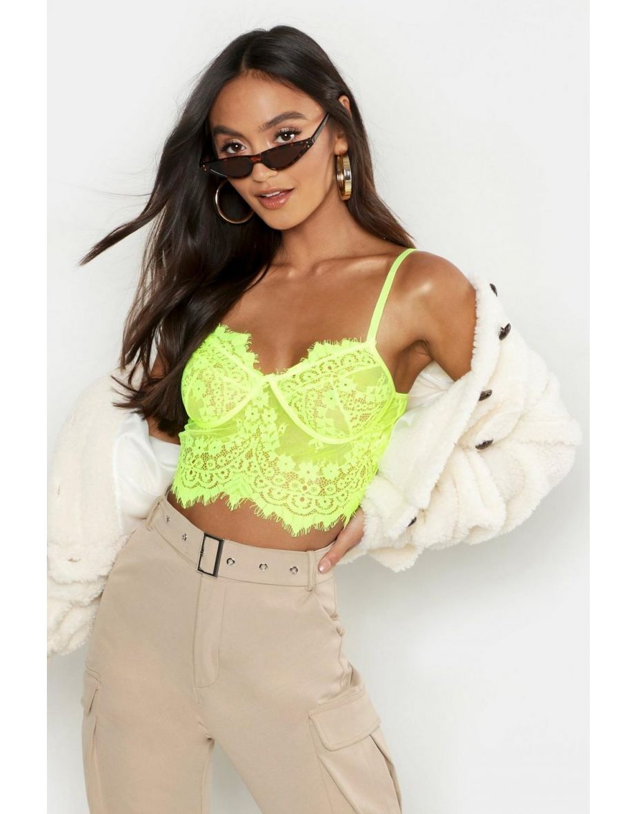Premium Lace Cupped Bralet - black - 3