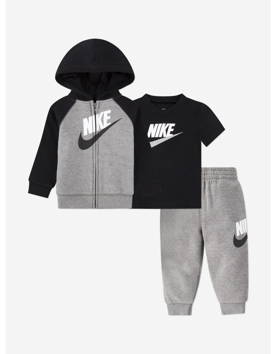 Nike Boys 3 Piece Tracksuit Set in Grey