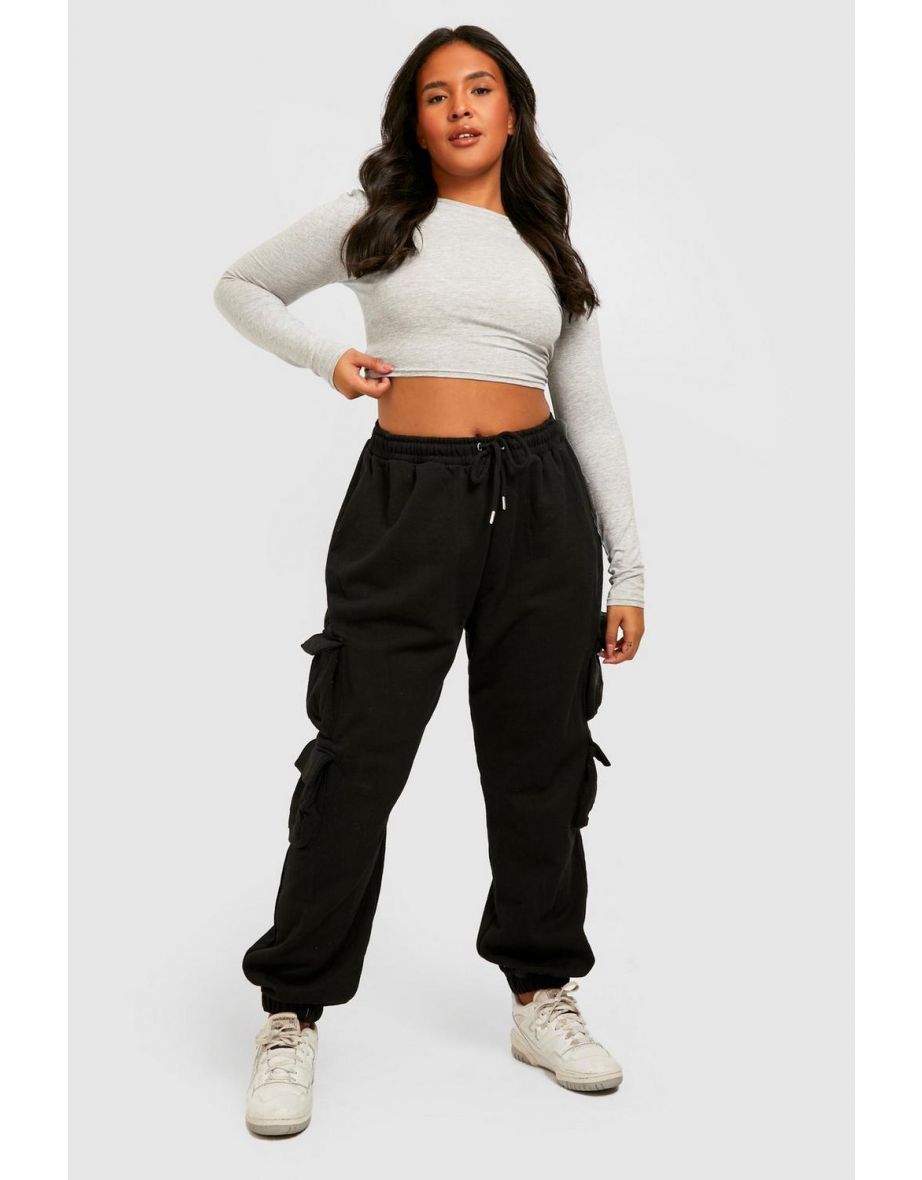 Shop Plus Double Cargo Pocket Oversized Jogger black Online in Iraq VogaCloset