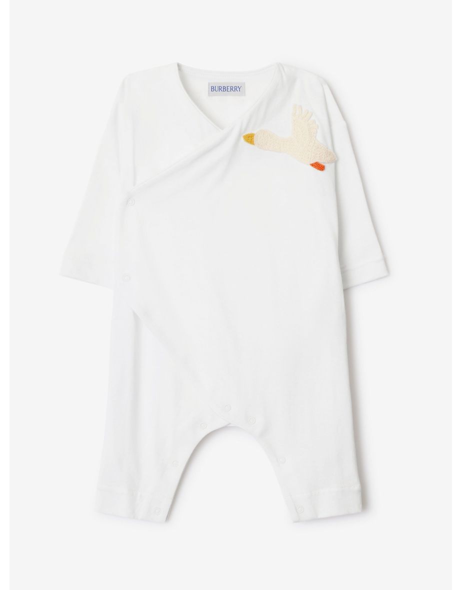 Baby Rizzo Duck Babygrow in White