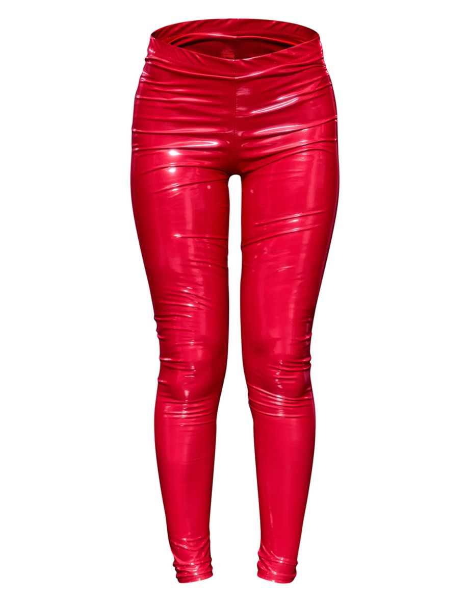Red Vinyl Leggings - 3