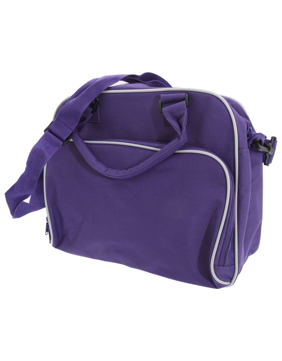 Bagbase Compact Junior Dance Messenger Bag (15 Litres) - Purple/Light Grey
