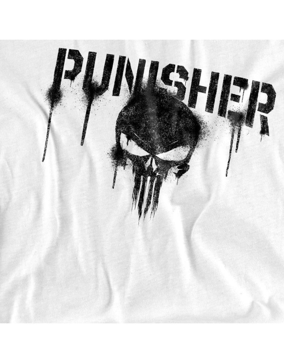 The Punisher Mens Logo T-Shirt - White - 3