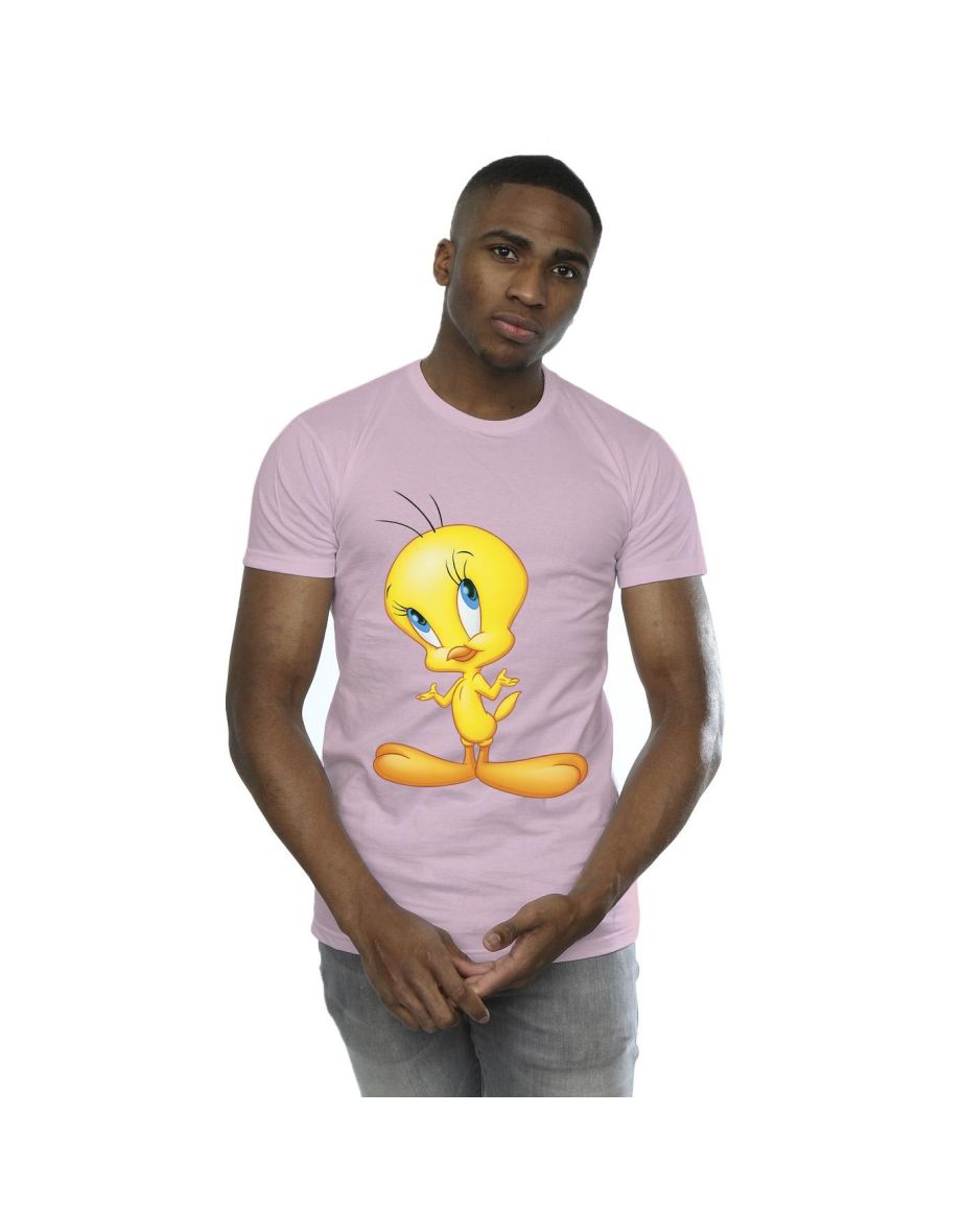 Shop Looney Tunes Mens Tweety Standing T Shirt Baby Pink Online in Oman VogaCloset