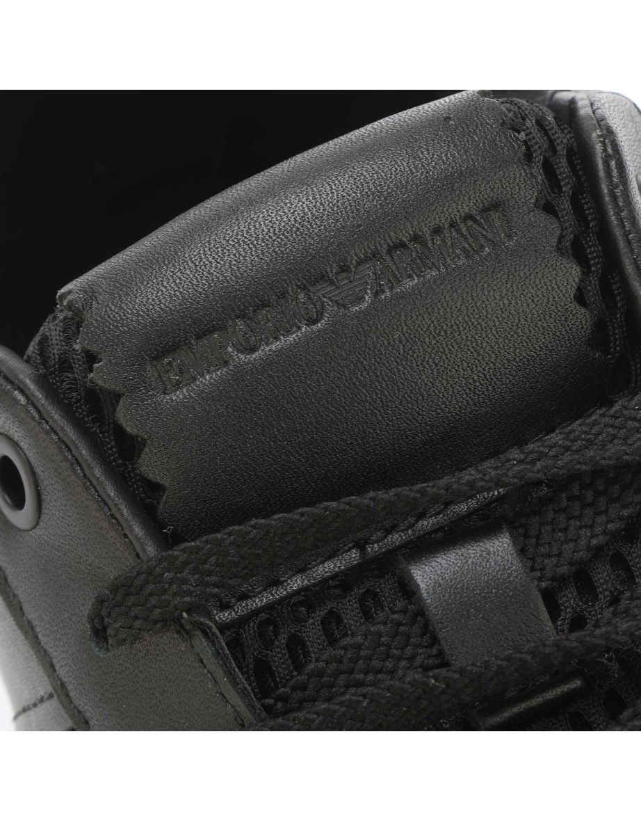 Men's Armani Travel Essentials Trainers in Black - 4