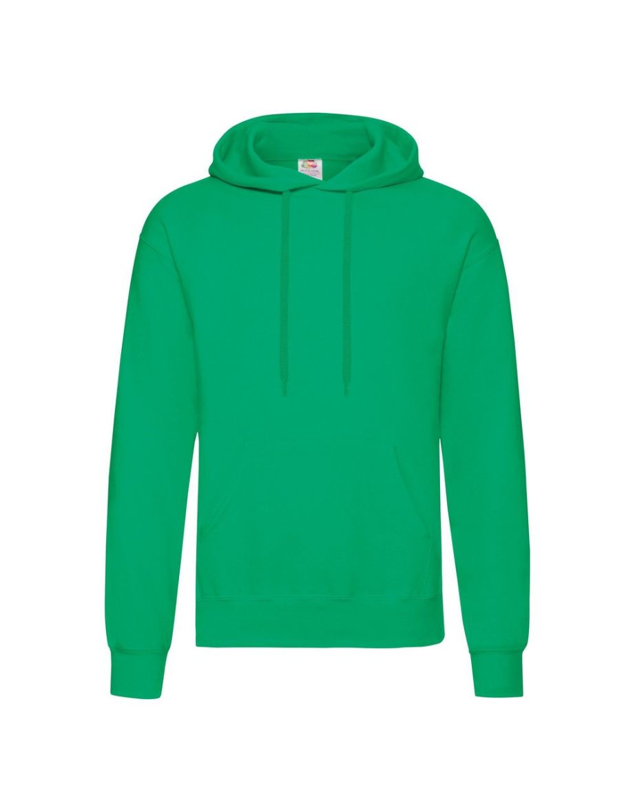 Fruit Of The Loom Mens Hooded Sweatshirt / Hoodie - Kelly Green