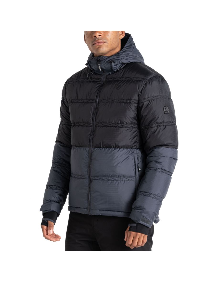 Shop Dare 2b Mens Ollie Waterproof Hooded Thermal Padded Ski Skiing Jacket Ebony Online in Bahrain VogaCloset