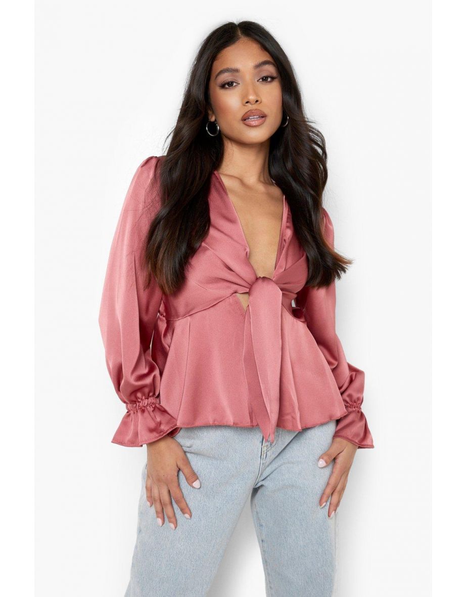 Petite satin blouses shop