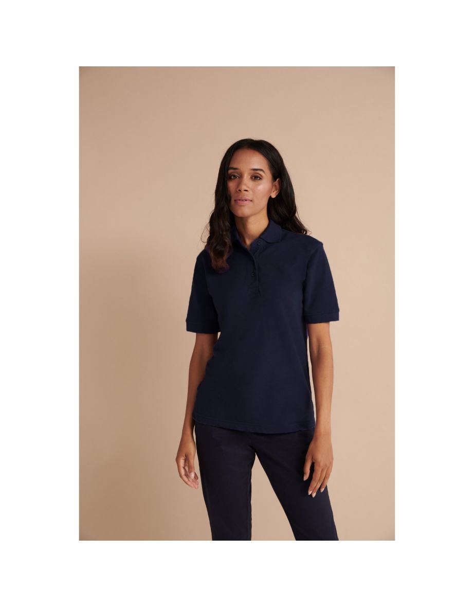 Henbury Womens/Ladies 65/35 Polo Shirt - Navy - 1