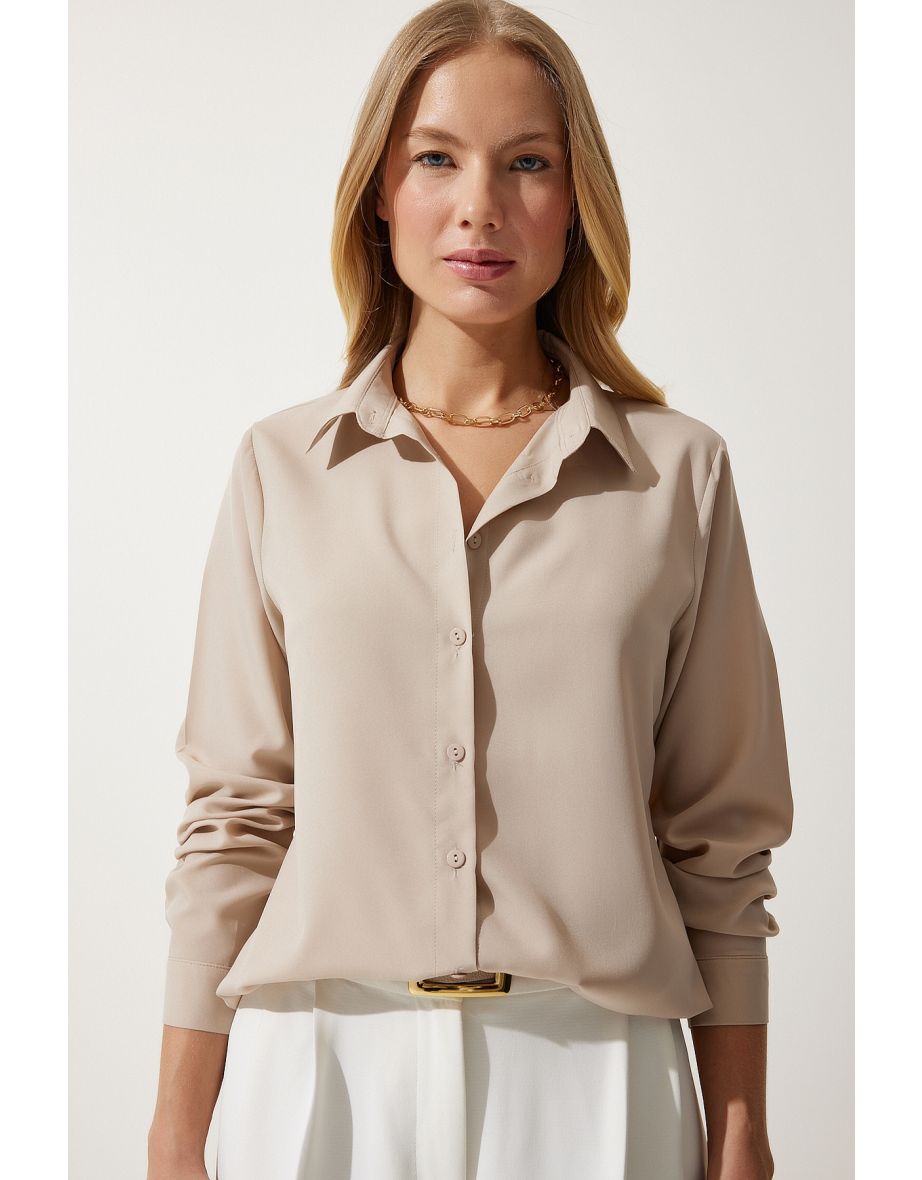 Women's Mink Soft Textured Basic Shirt - 10