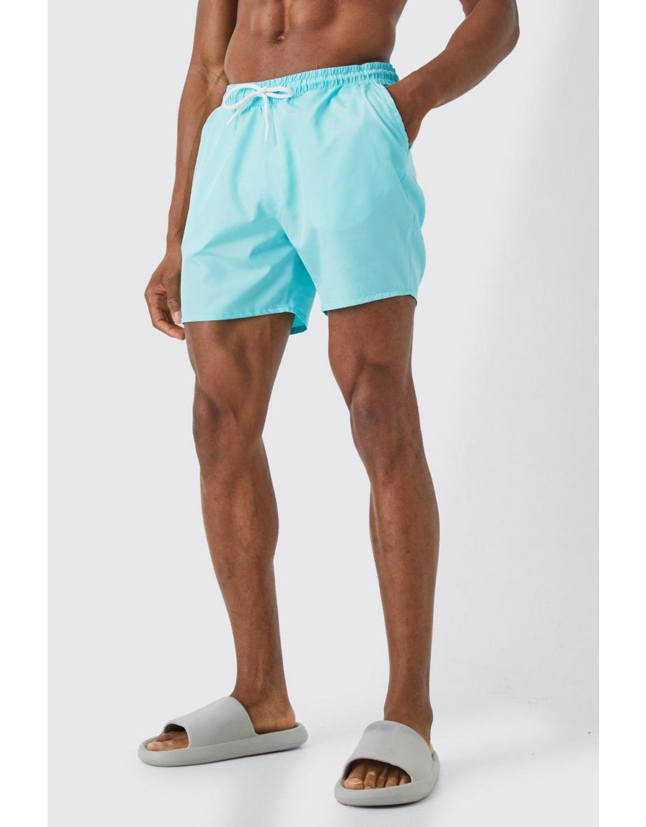 Mid Length Plain Swim Short