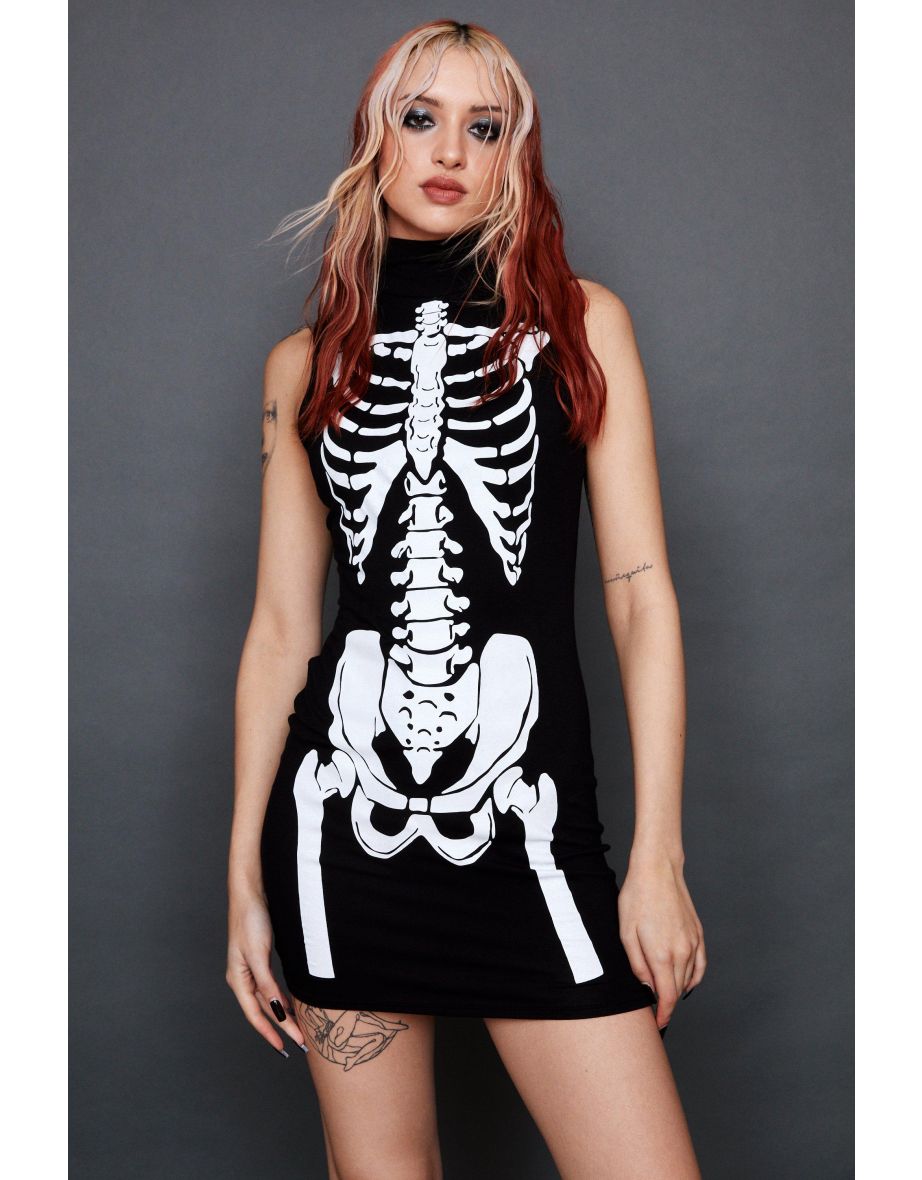 Skeleton shop mini dress