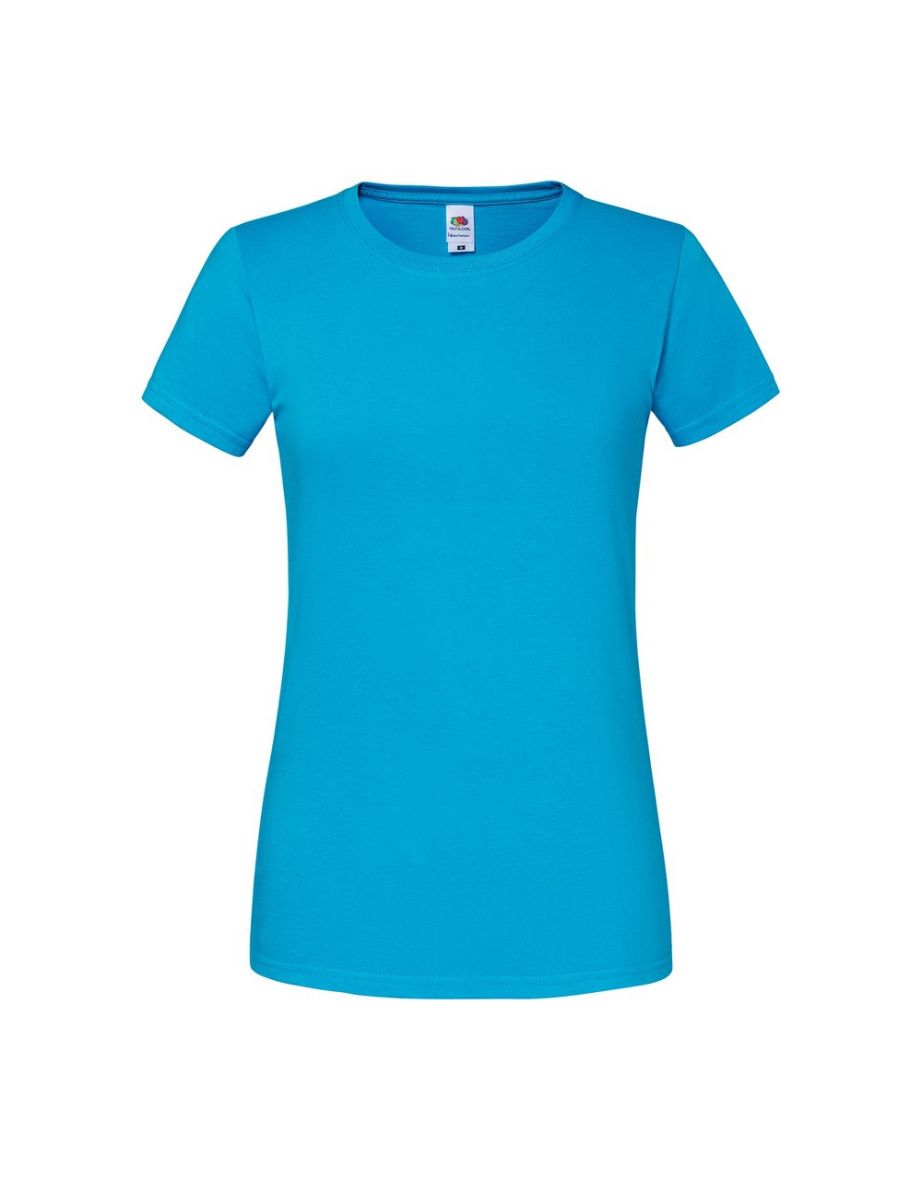 Fruit of the Loom Womens/Ladies Premium Ringspun Cotton Lady Fit T-Shirt - Azure Blue