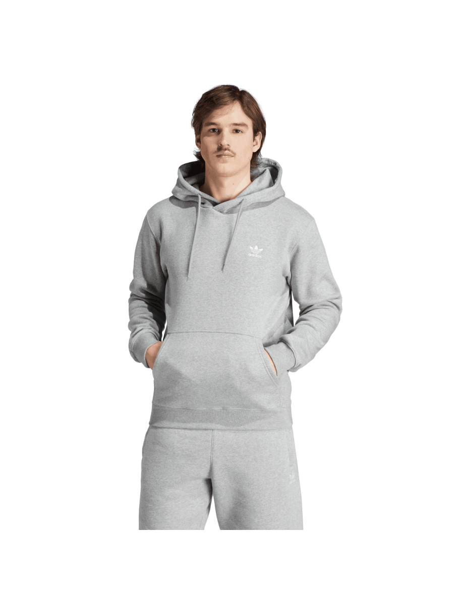 Men's adidas Originals Trefoil Essentials Hoodie in Grey