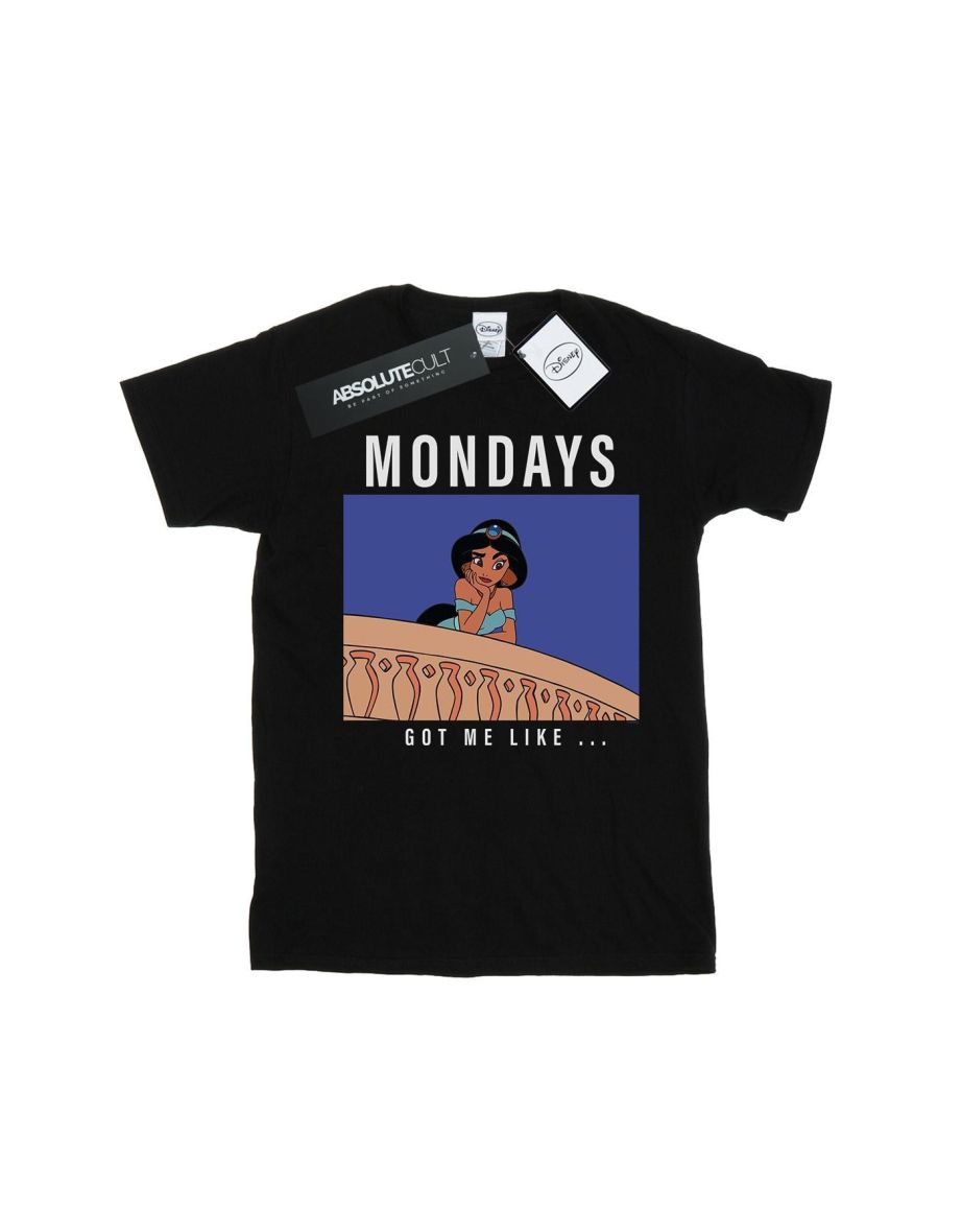 Disney Princess Girls Jasmine Mondays Got Me Like Cotton T-Shirt - 1