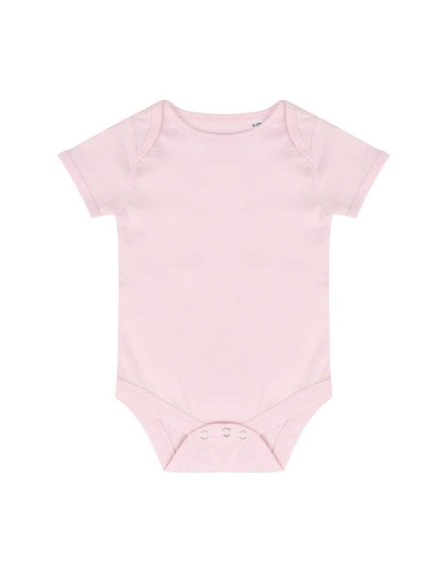 Larkwood Baby Boys/Girls Essential Short Sleeve Bodysuit - Pale Pink - 1