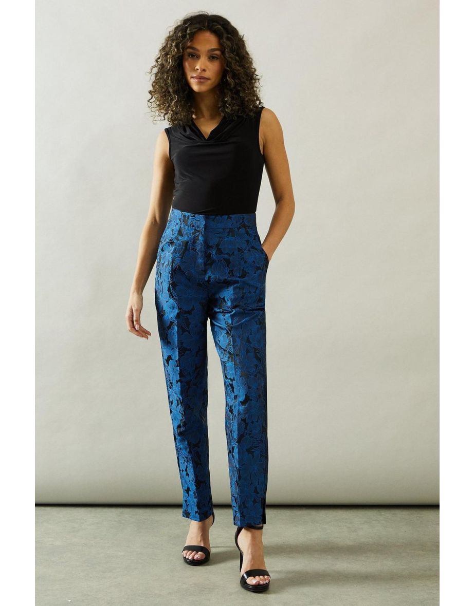 Floral Jacquard Tapered Trouser
