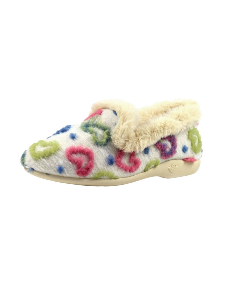Lunar Womens/Ladies Truffle Slippers - White