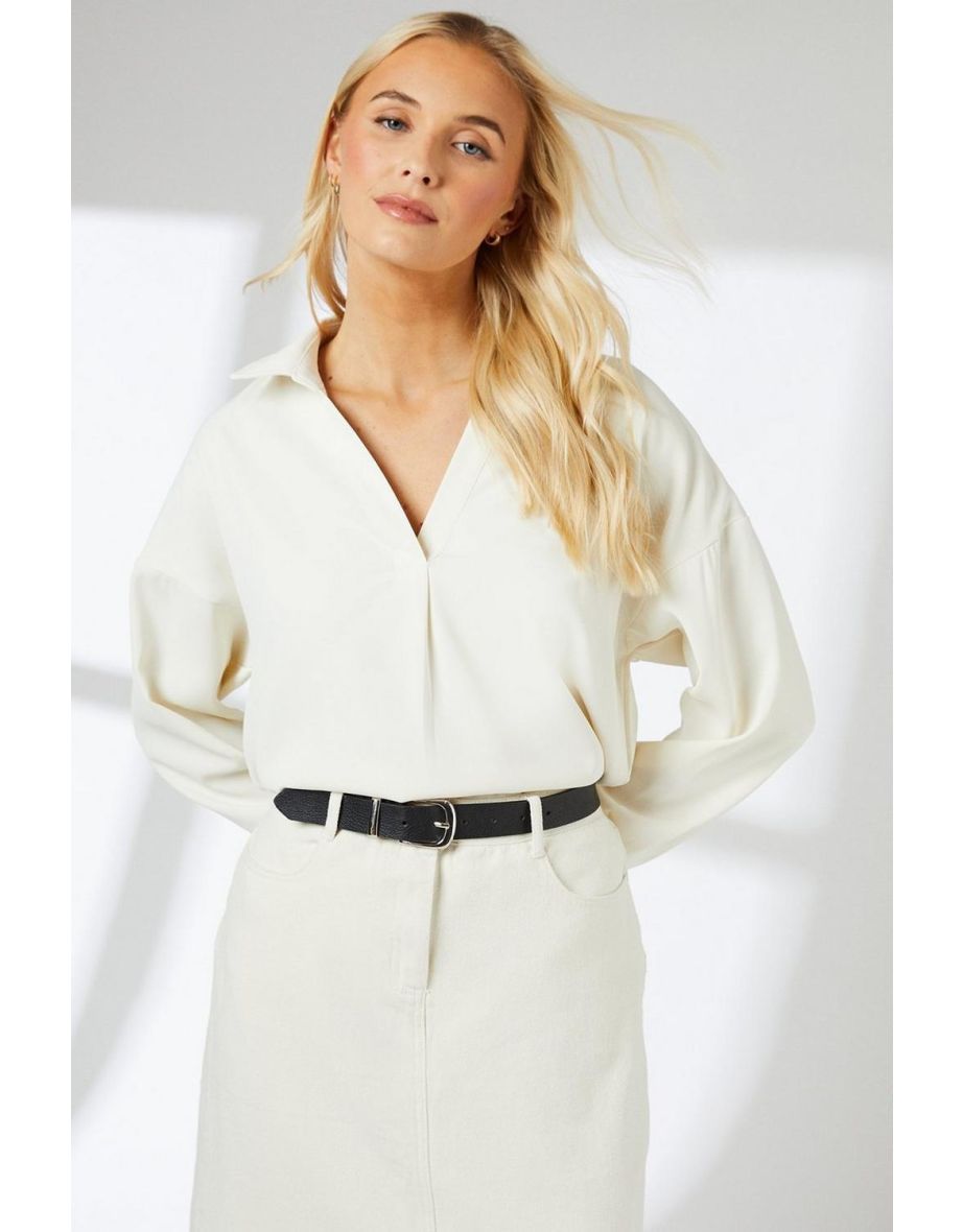Ivory Premium Twill Overhead Top - 3