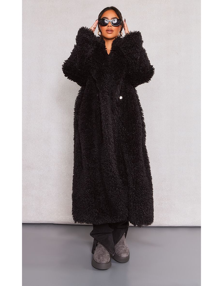 Petite black fur coat hot sale