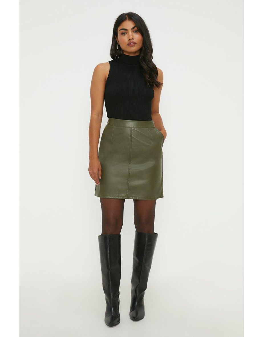Dorothy perkins pu skirt on sale