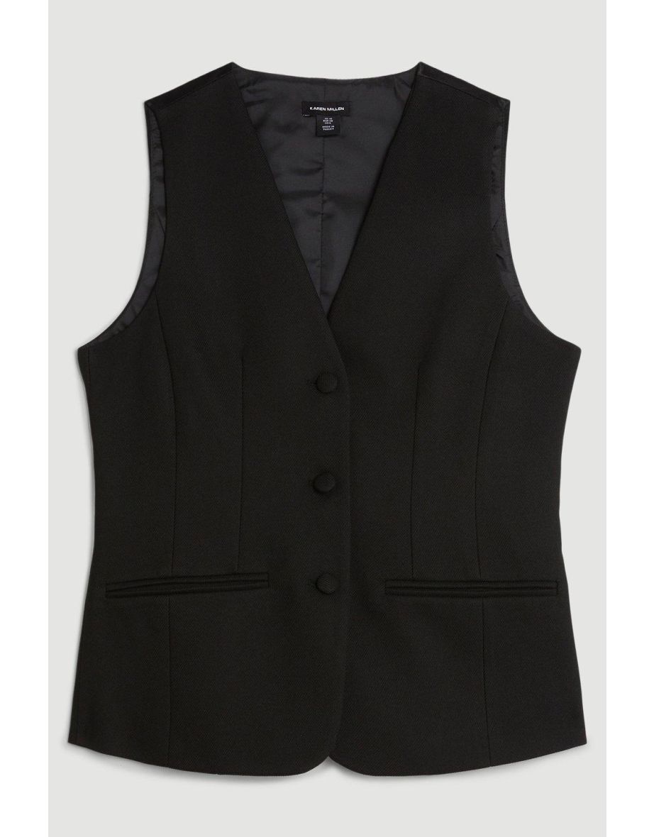 Tailored Premium Twill Single Breasted Waistcoat - 3