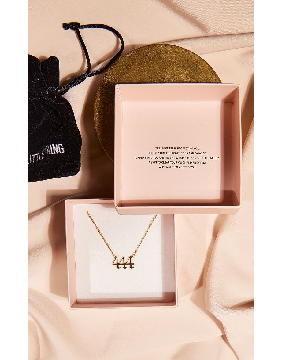 Real Gold Plated 444 Angel Number Necklace - 3