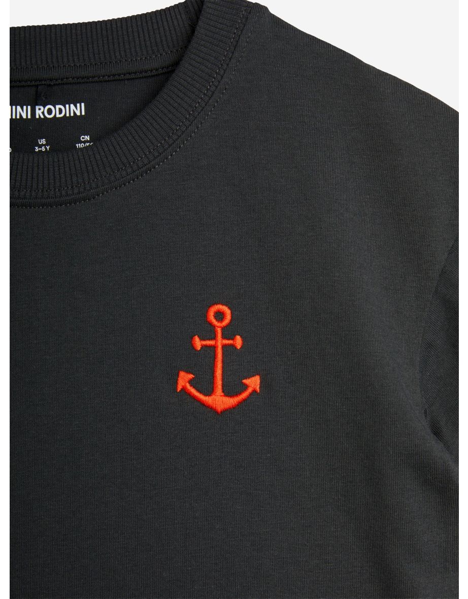 Kids Anchor T-Shirt in Black - 2