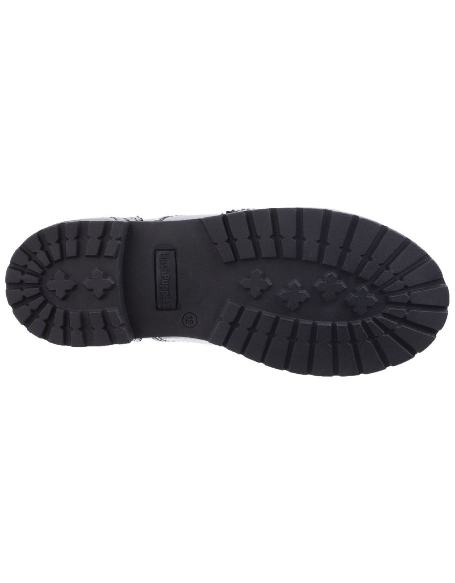 Hush Puppies Childrens/Girls Eadie Jnr Leather Brogue Shoes - Black - 3