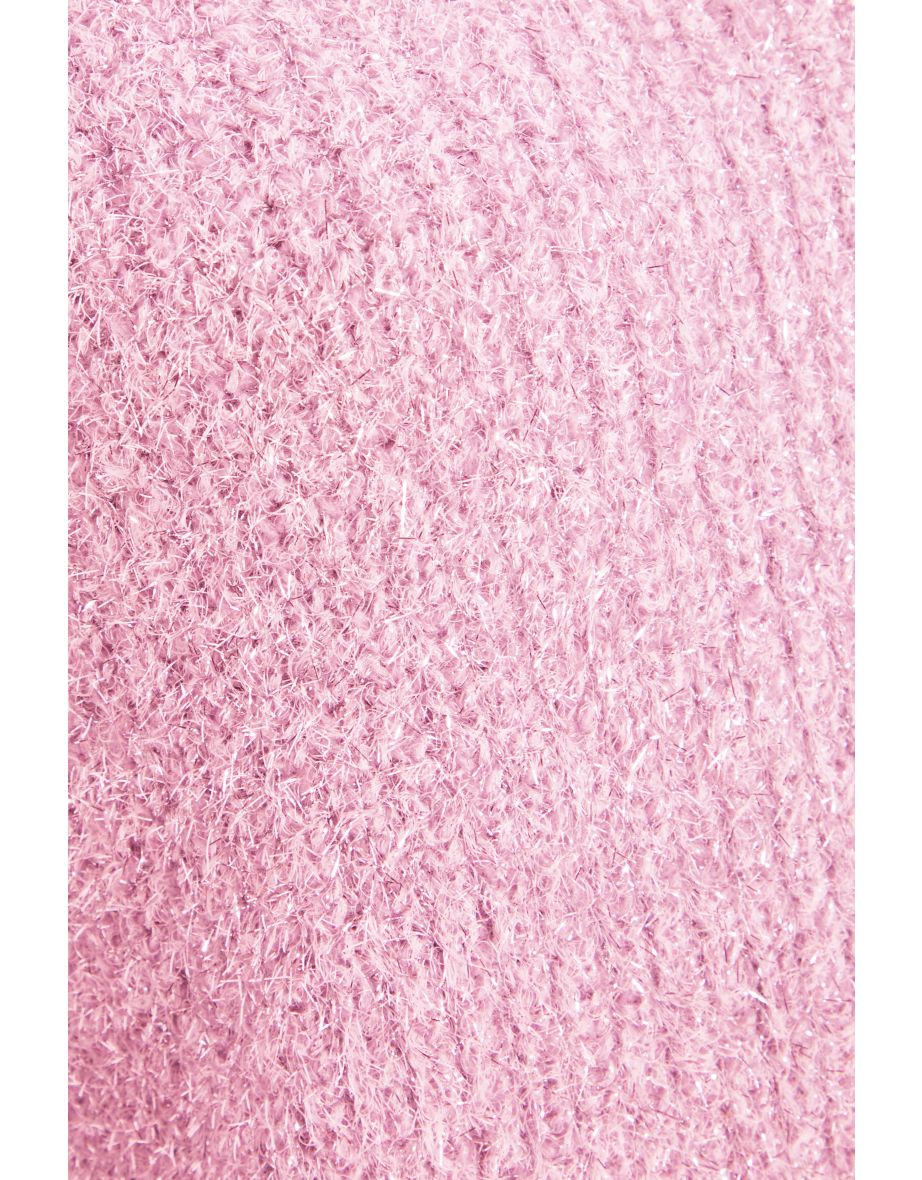 Pink Tinsel Knit Jumper - 5