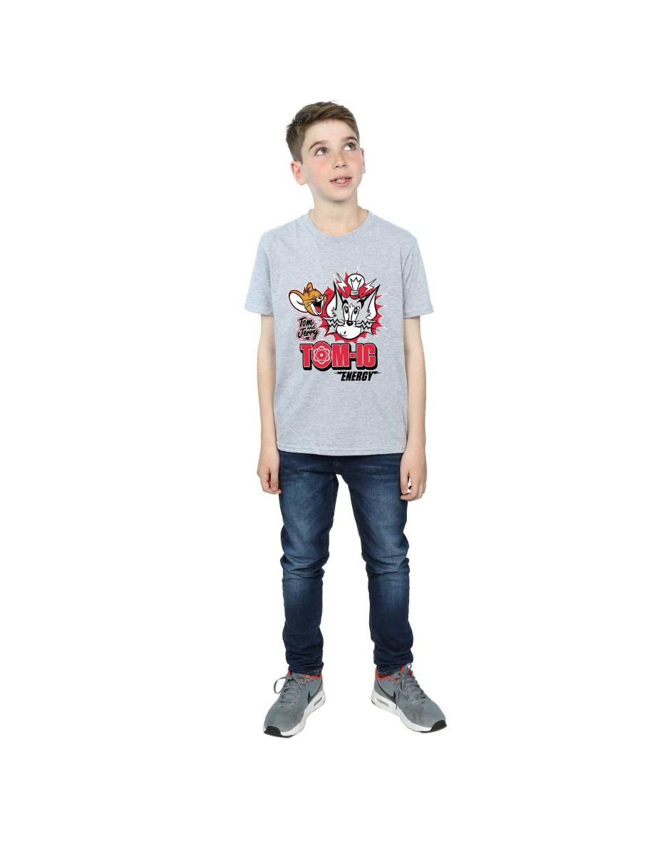 Tom And Jerry Boys Tomic Energy T-Shirt - Sports Grey - 3
