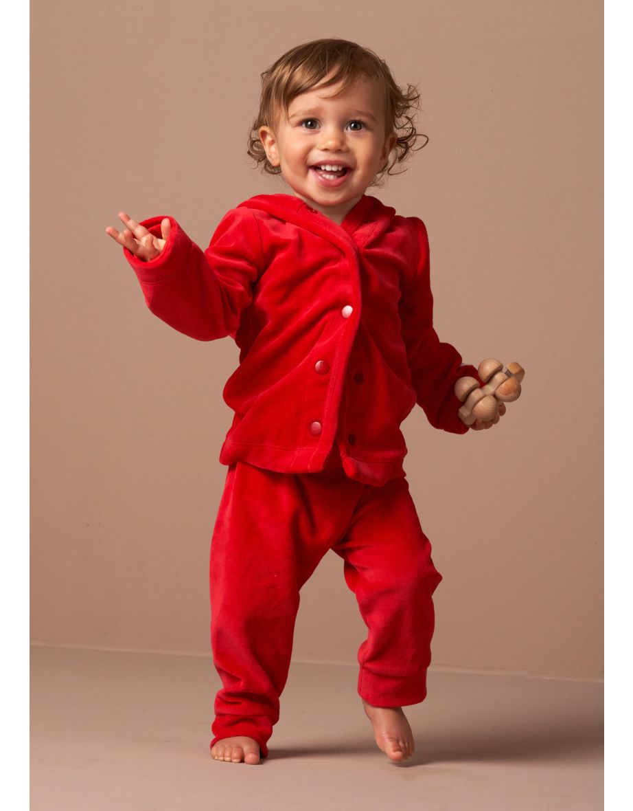 Rune Red Santa Baby Velour Set - 5