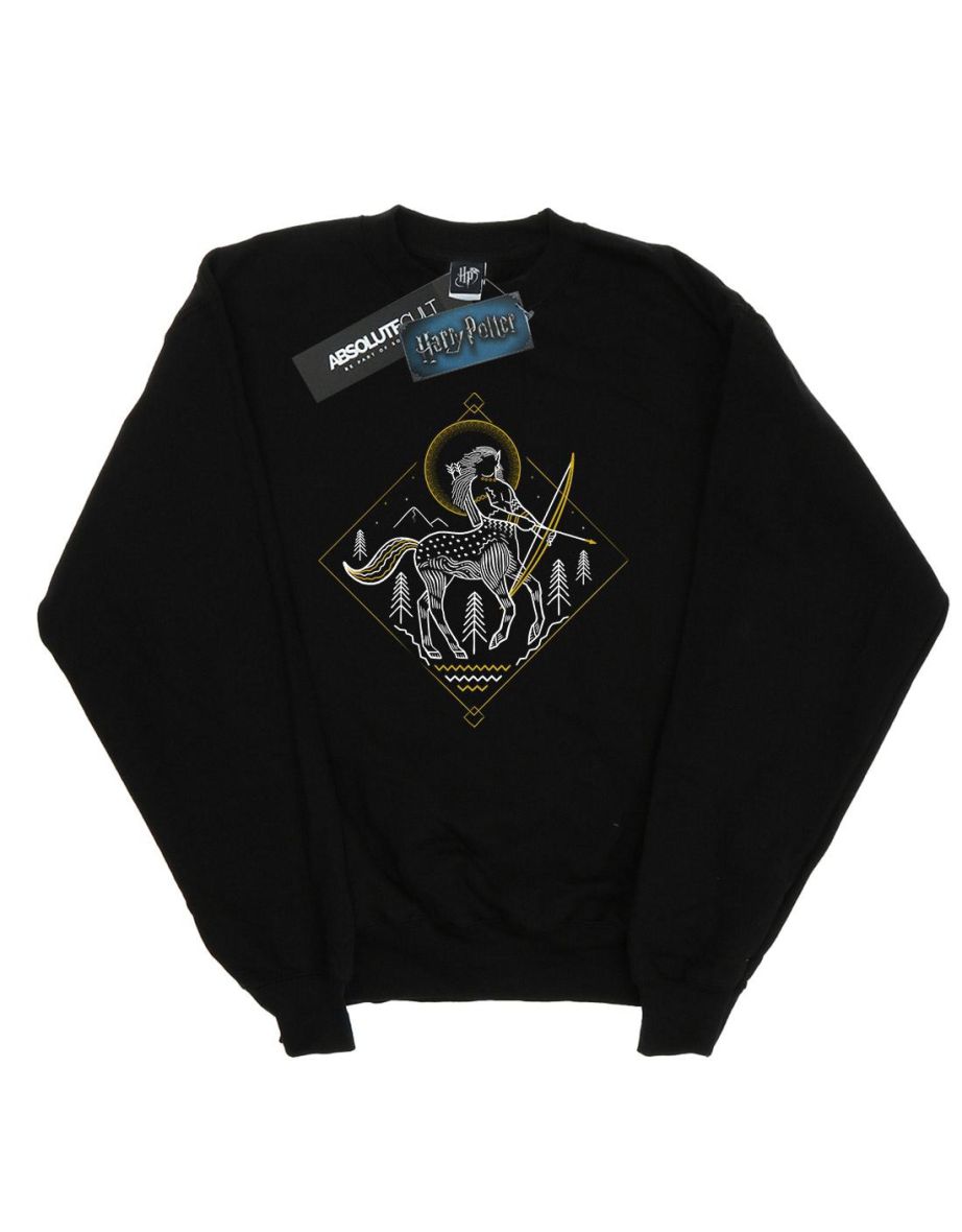 Harry Potter Girls Centaur Line Art Sweatshirt - Black