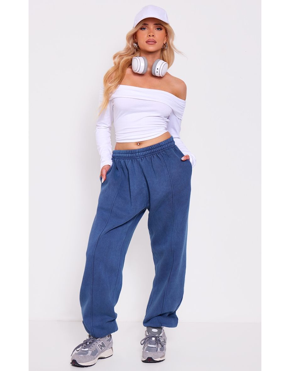 Washed discount blue joggers