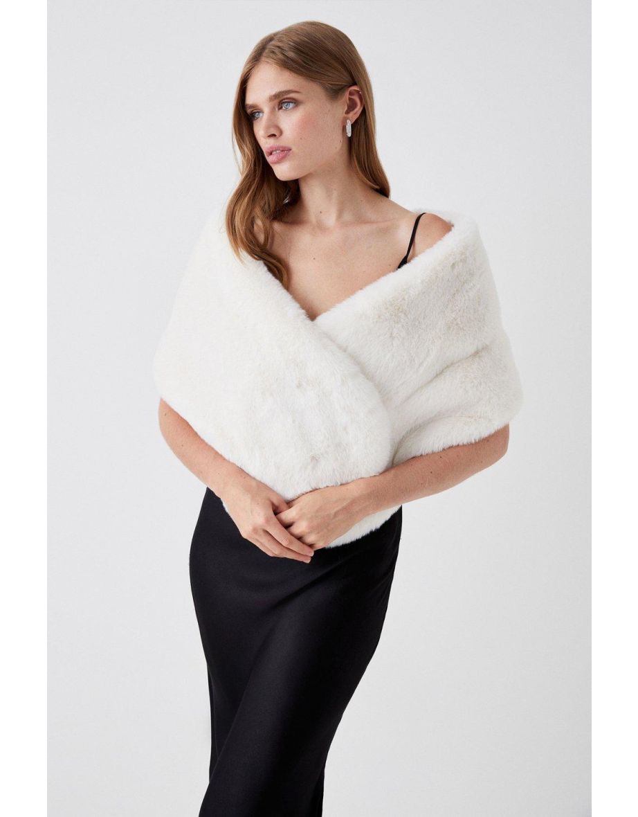 Plush Faux Fur Shoulder Stole