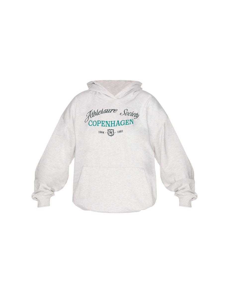 Plus Grey Premium New York Embroidered Hoodie - 4